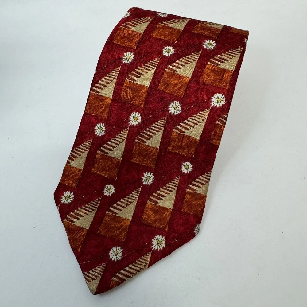 Ermenegildo Zegna-[Disegno Esclusivo]-100% Silk Tie‎ Daisy Orange Red